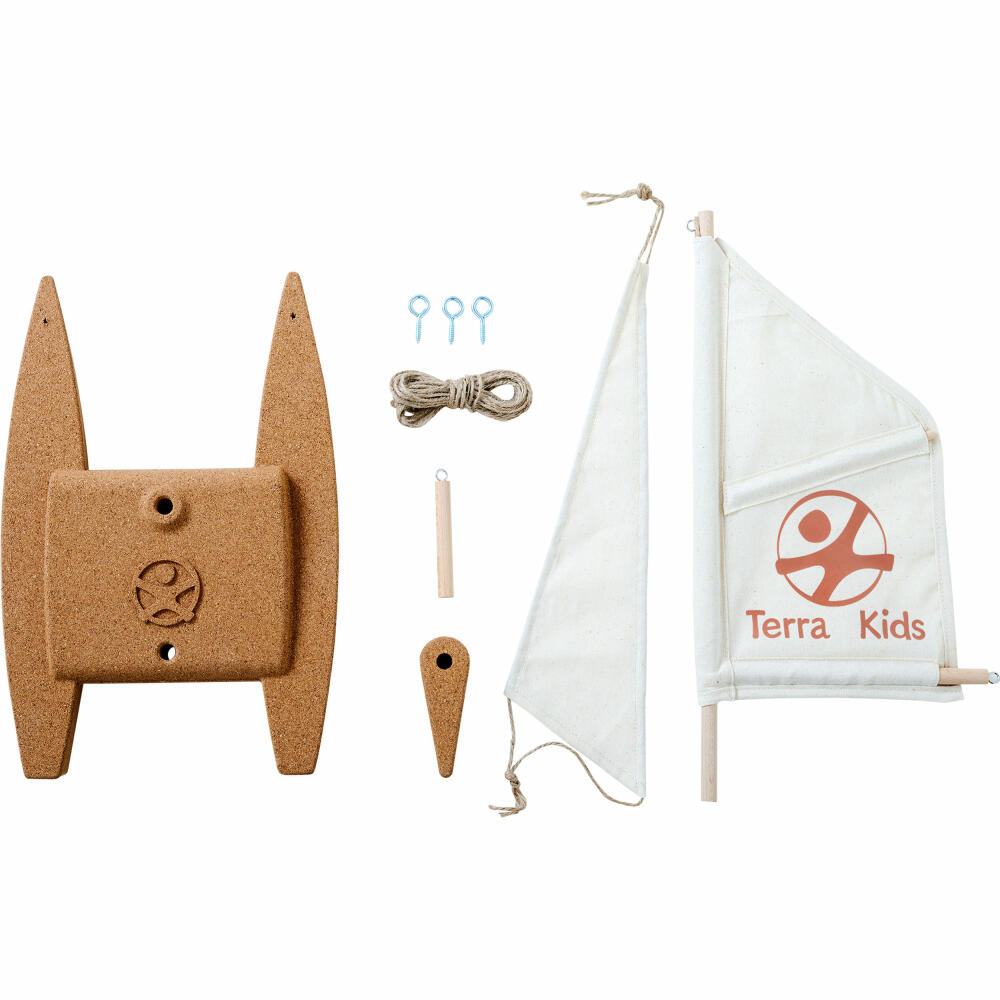 HABA Terra Kids Katamaran-Bausatz, Basteln, Boot, Konstruktionsspielzeug, Baukasten, 306315