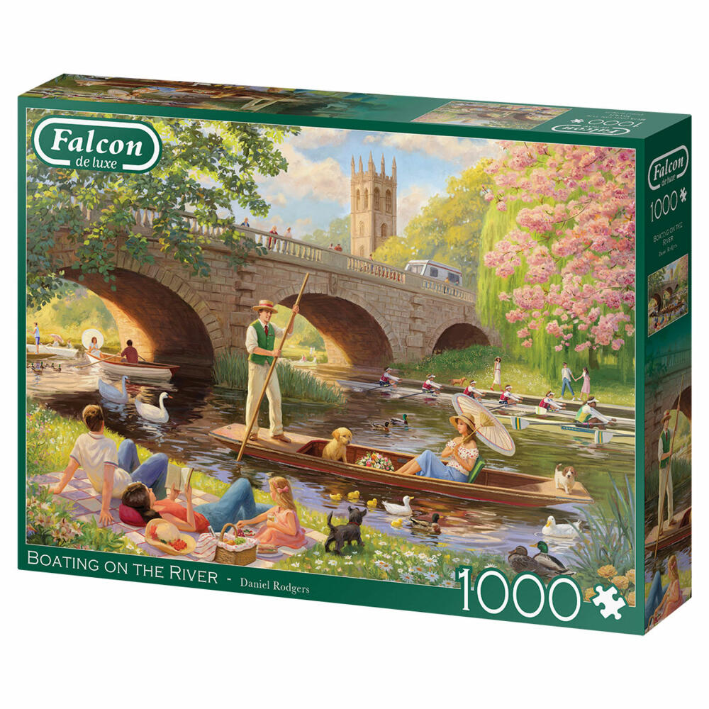 Jumbo Spiele Falcon Boating on the River, Puzzle, Erwachsenenpuzzle, Puzzlespiel, 1000 Teile, 11348