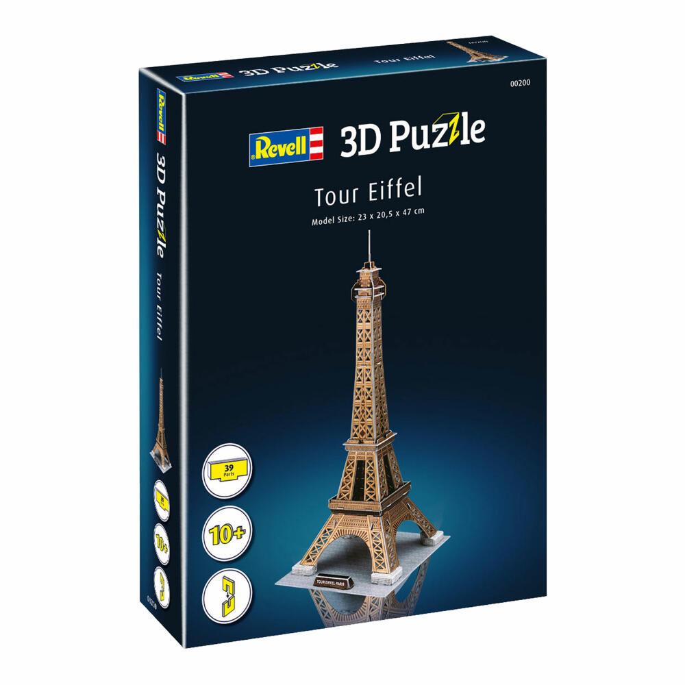 Revell 3D Puzzle Eifelturm, La tour Eiffel, Paris, 39 Teile, ab 10 Jahren, 00200