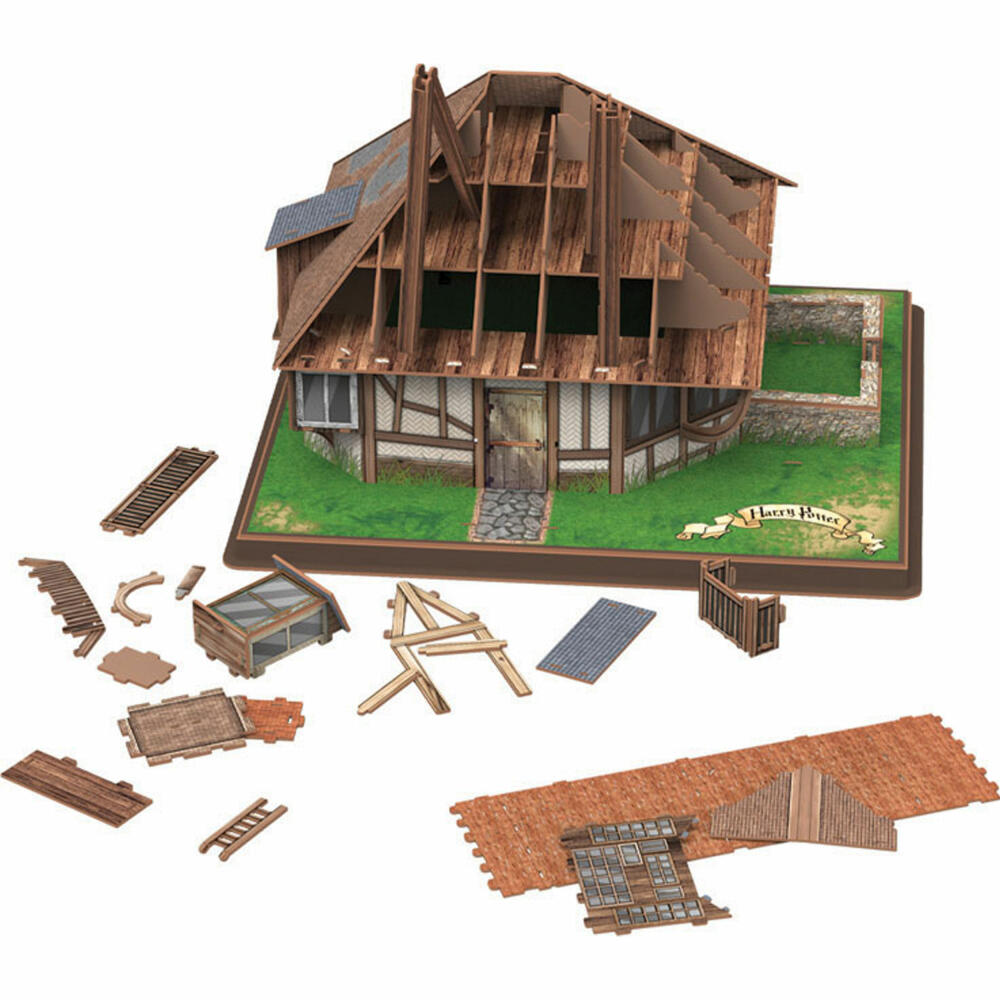 Revell 3D Puzzle Harry Potter Hogwarts Burrow, Fuchsbau, Weasley Haus, 126 Teile, ab 8 Jahre, 00307