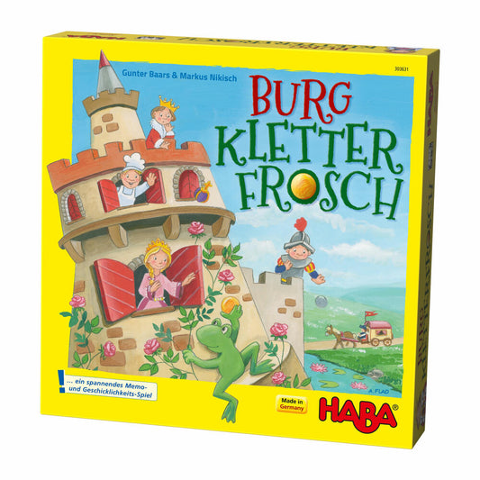 HABA Burg Kletterfrosch, Kinder Spiele, Kinderspiel, Geschicklichkeitsspiel, Memospiel, Spielzeug, 303631