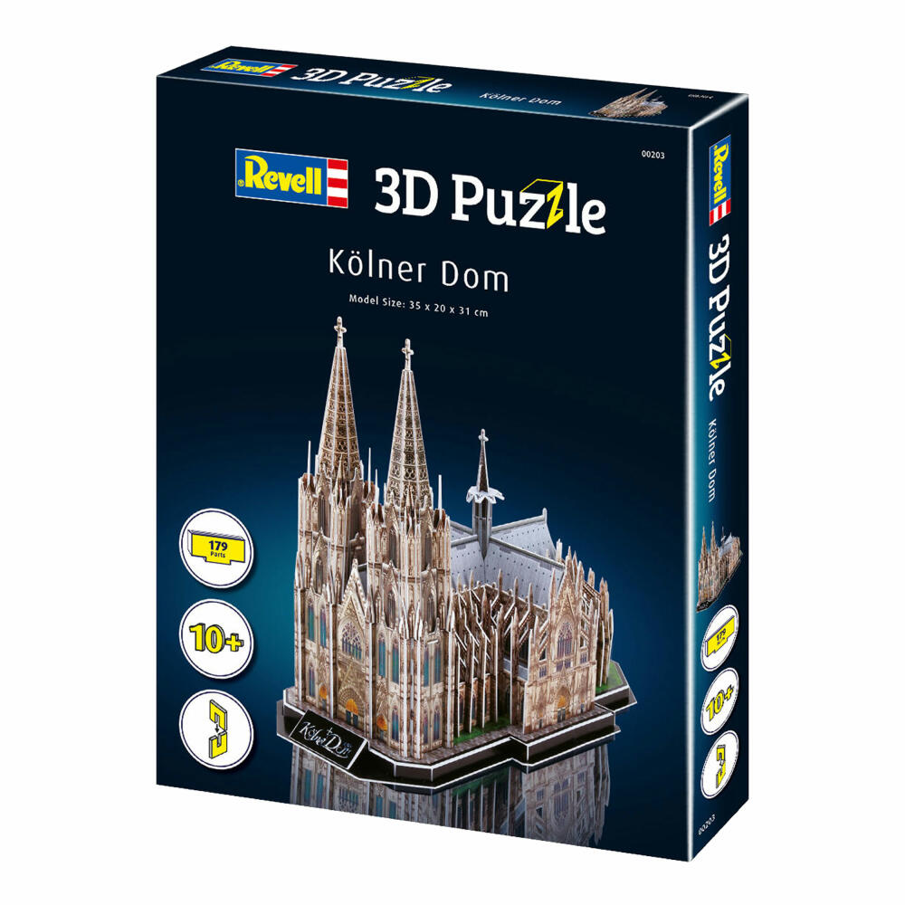 Revell 3D Puzzle Kölner Dom, Kathedrale, Köln, 179 Teile, ab 10 Jahren, 00203