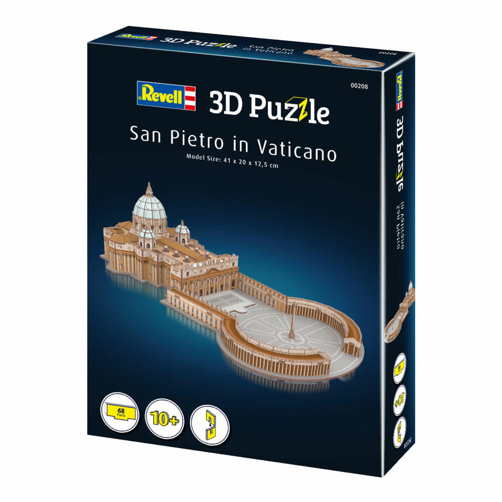 Revell 3D Puzzle Petersdom, San Pietro in Vaticano, Vatikan, 68 Teile, ab 10 Jahren, 00208