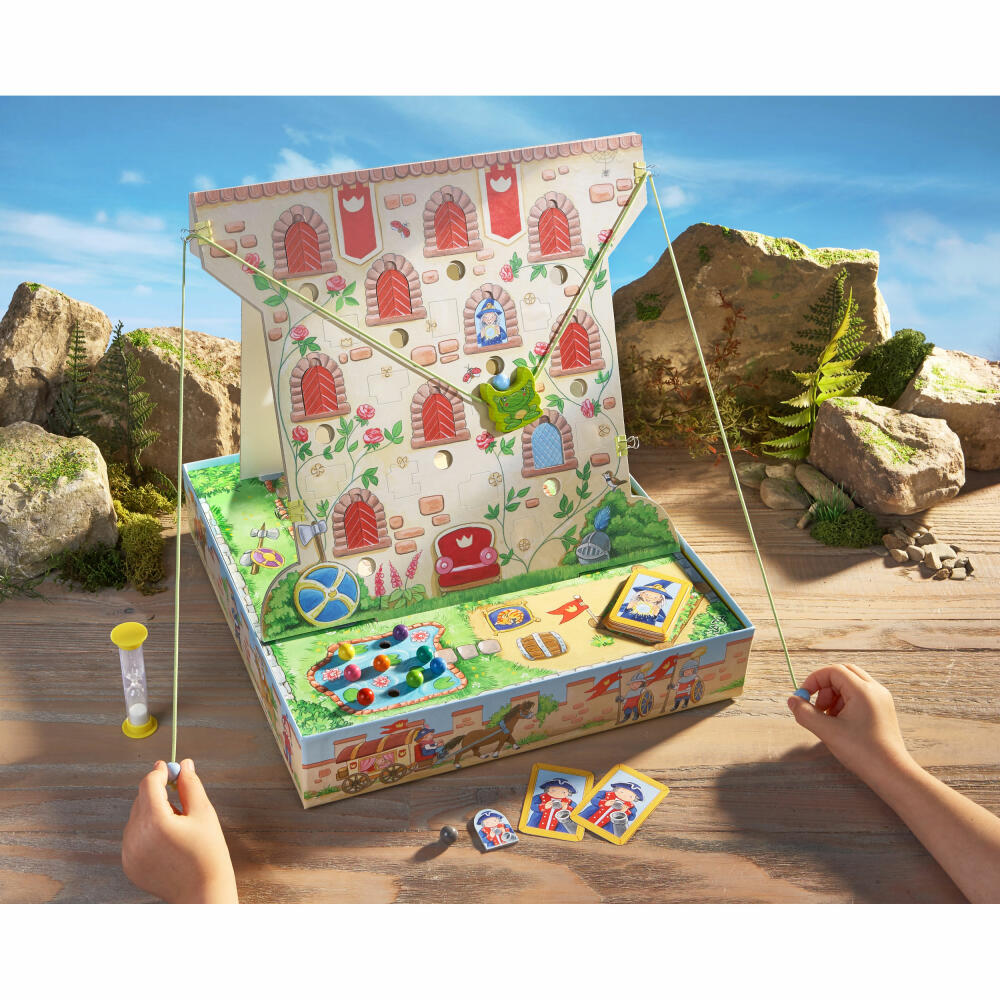 HABA Burg Kletterfrosch, Kinder Spiele, Kinderspiel, Geschicklichkeitsspiel, Memospiel, Spielzeug, 303631