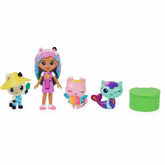 Spin Master Gabby’s Dollhouse, Gabby und Freunde-Figurenset mit Regenbogen-Gabby-Puppe