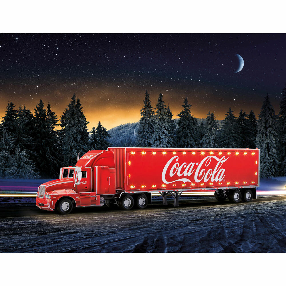 Revell 3D Puzzle Coca-Cola Truck, LED Edition, mit Beleuchtung, 168 Teile, ab 12 Jahre, 00152