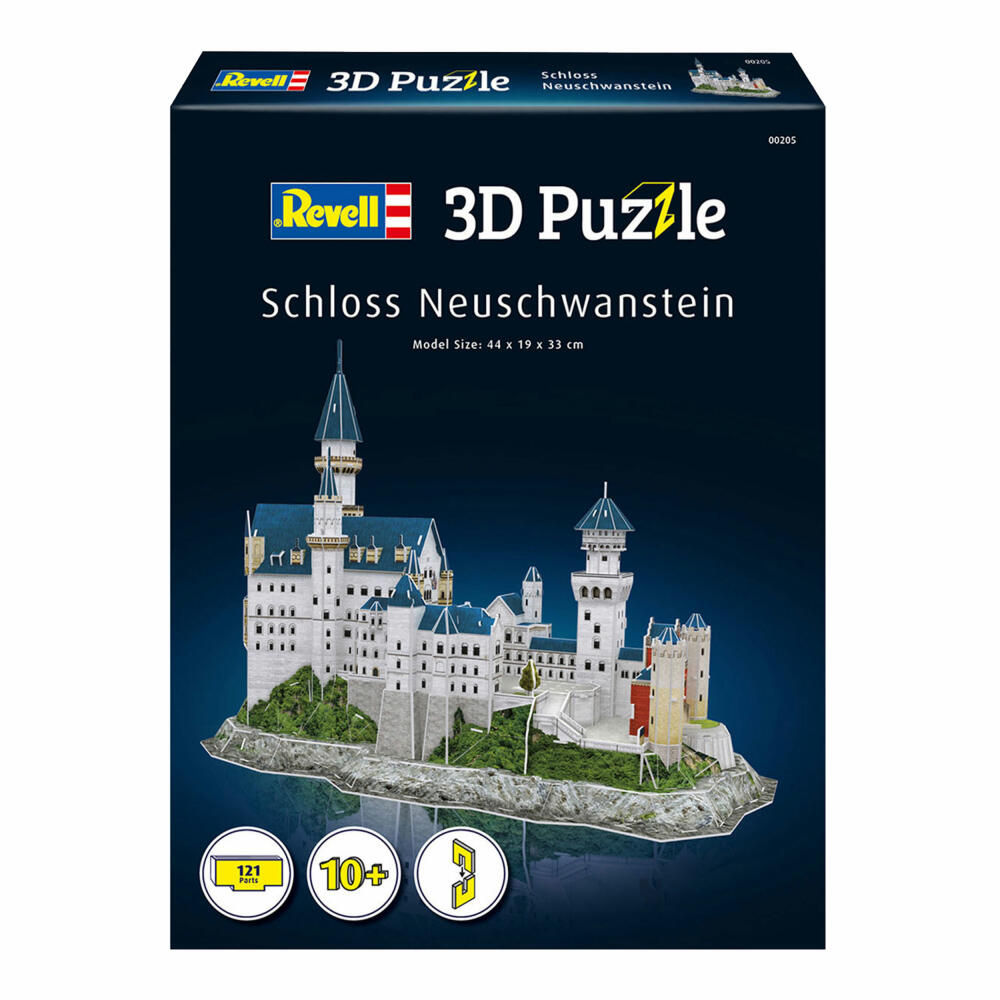 Revell 3D Puzzle Schloss Neuschwanstein, Sehenswürdigkeit, 121 Teile, ab 10 Jahren, 00205