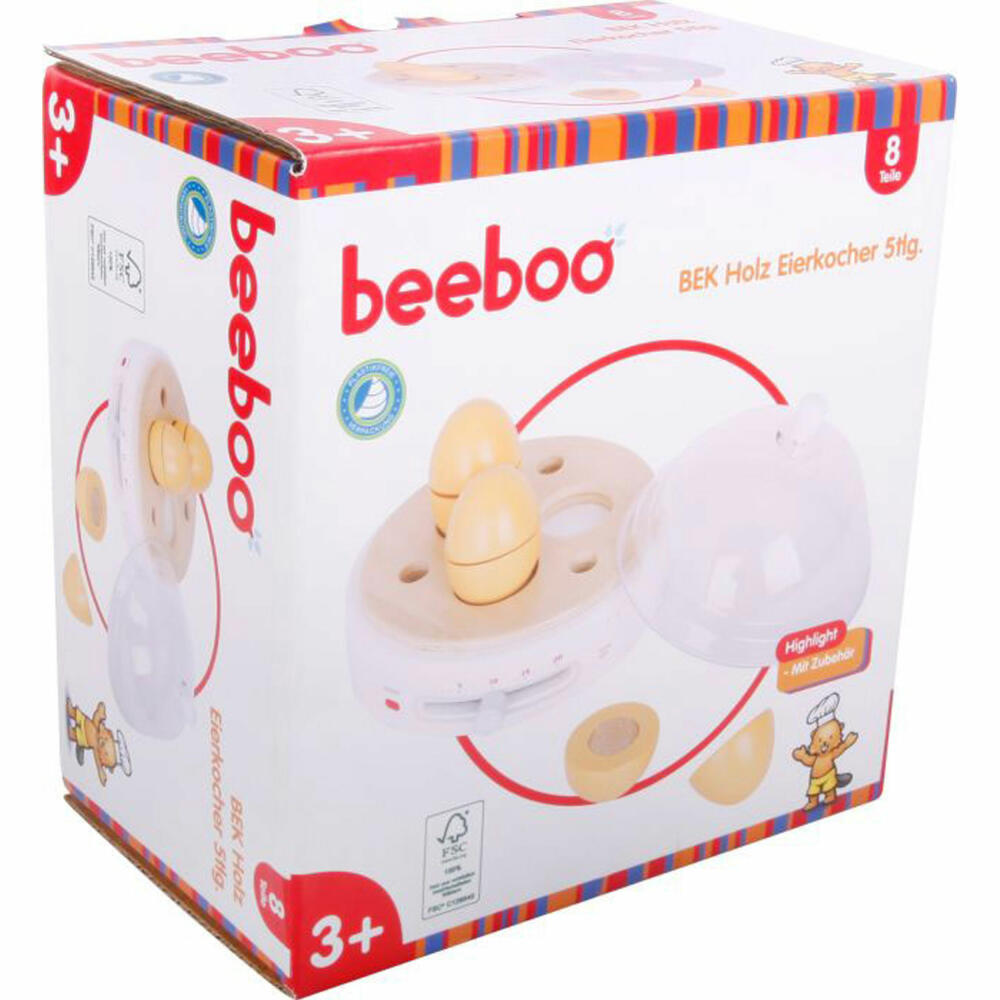 Beeboo Kitchen Holz Eierkocher 5-teilig