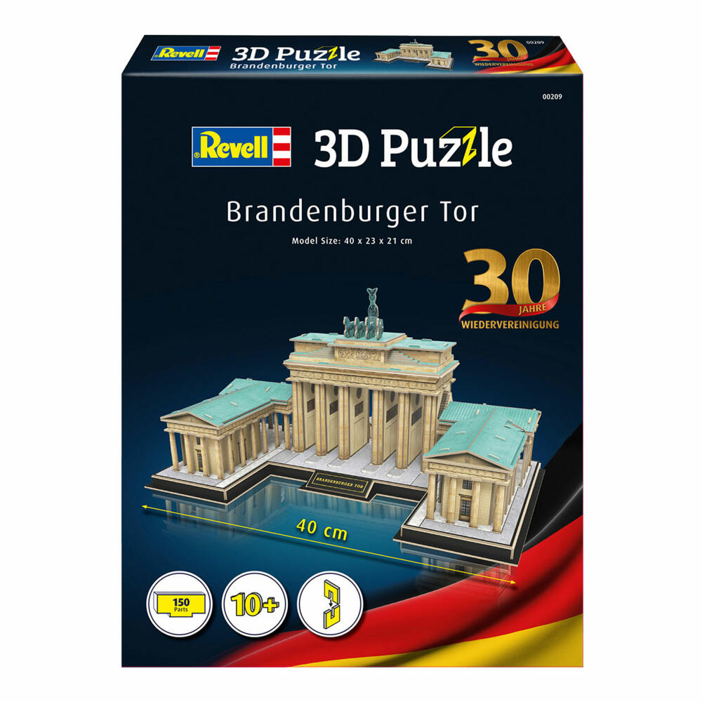 Revell 3D Puzzle Brandenburger Tor 30th Anniversary, 30 Jahre Wiedervereinigung, 150 Teile, ab 10 Jahren, 00209