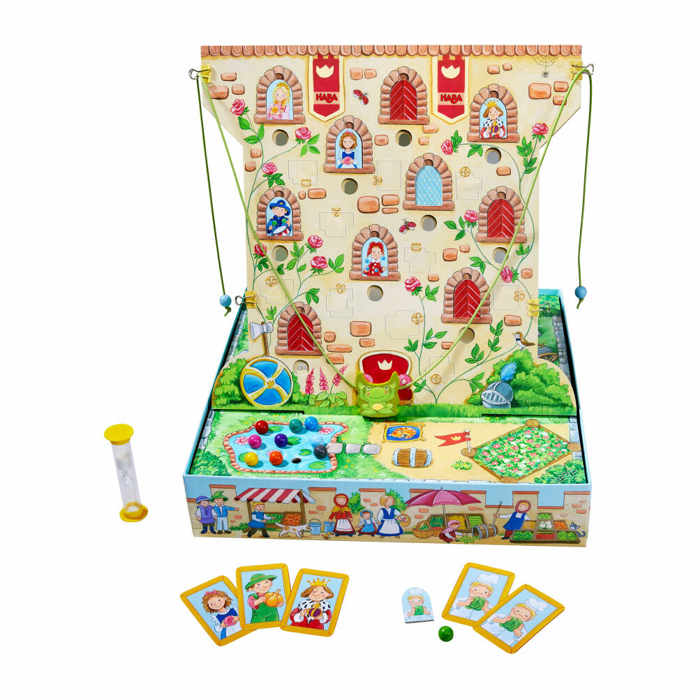 HABA Burg Kletterfrosch, Kinder Spiele, Kinderspiel, Geschicklichkeitsspiel, Memospiel, Spielzeug, 303631