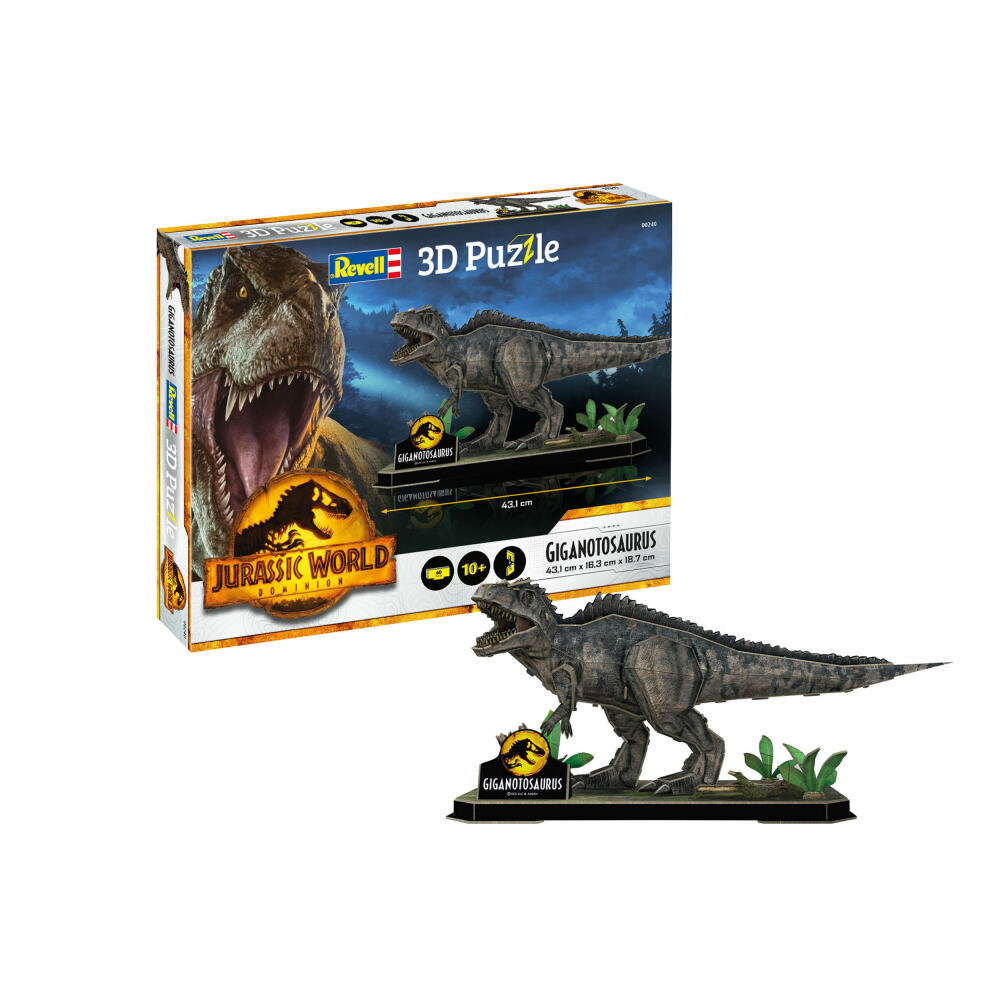 Revell 3D Puzzle Jurassic World Dominion Dinosaur 1, Giganotosaurus, 60 Teile, ab 10 Jahre, 00240