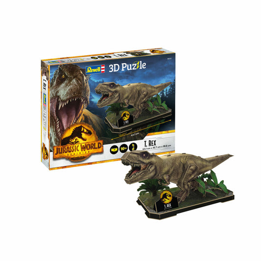 Revell 3D Puzzle Jurassic World Dominion T-Rex, Tyrannosaurus, Dinosaurier, 45 Teile, ab 10 Jahre, 00241