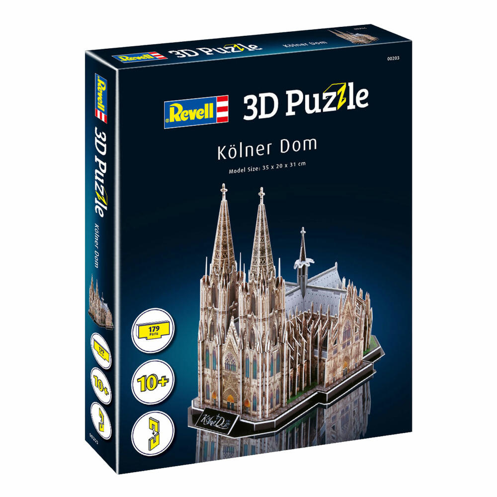 Revell 3D Puzzle Kölner Dom, Kathedrale, Köln, 179 Teile, ab 10 Jahren, 00203