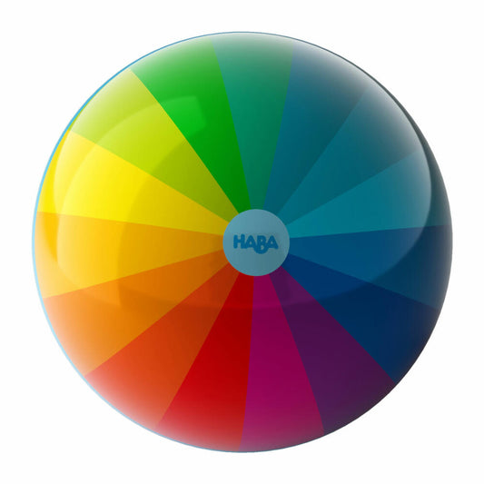 HABA Ball Regenbogenfarben, Kinder Spiele, Kinderspiel, Ballspiel, Spielball, Spielzeug, 303477