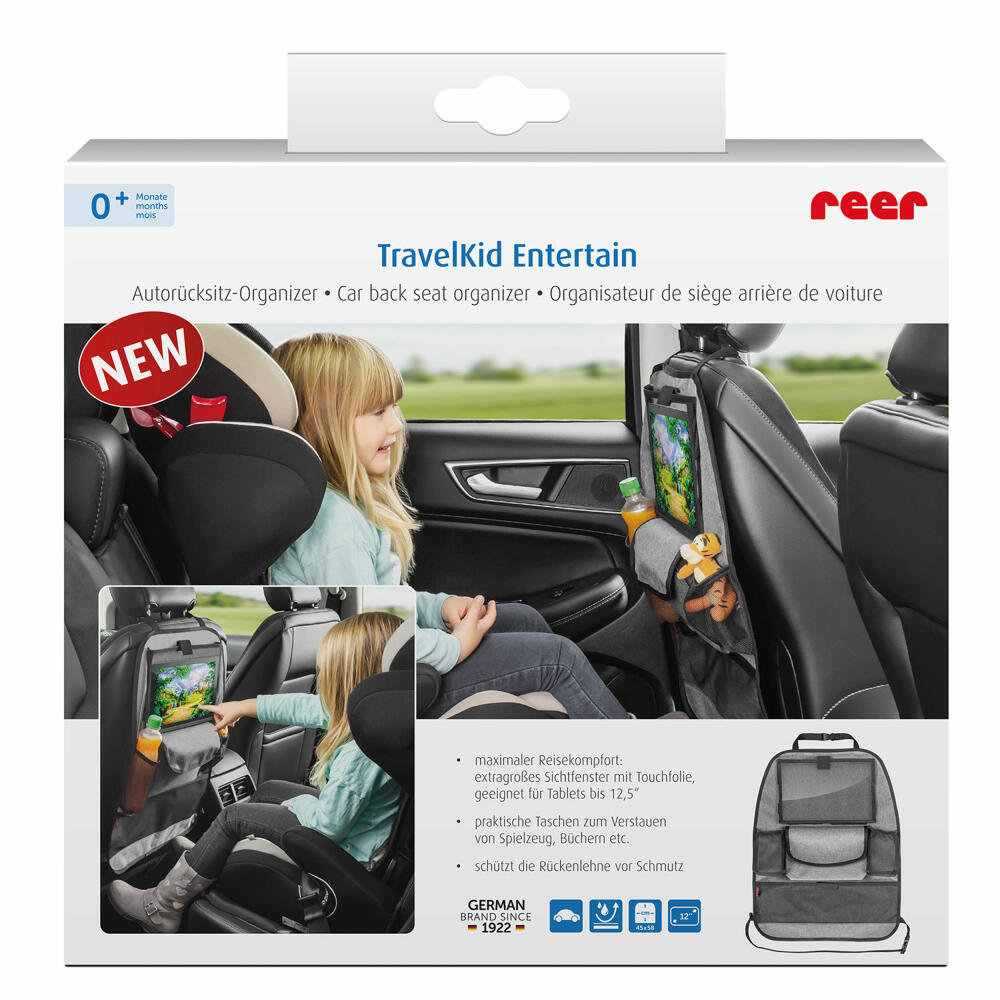 reer TravelKid Entertain Autorücksitz-Organizer, Rücksitzorganizer, Auto Organizer, Autositz-Organizer, 86051