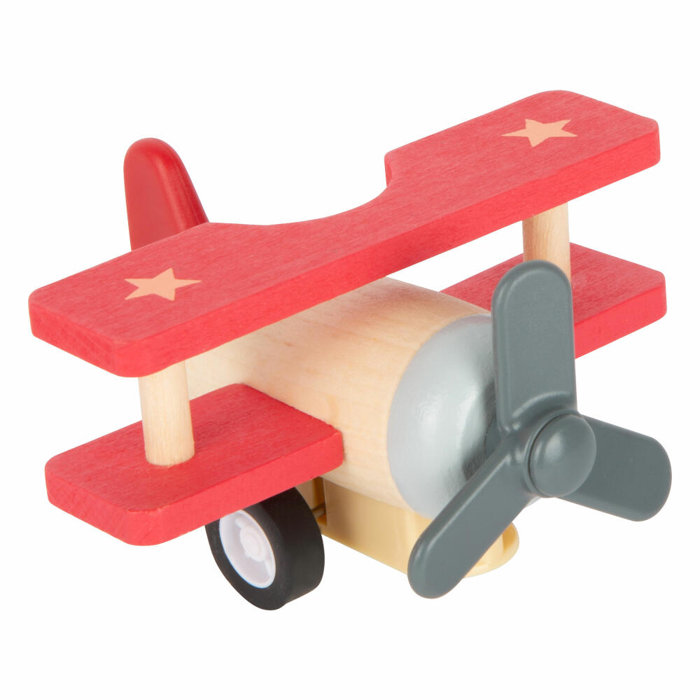 Legler Rückziehflieger-Set 3-tlg., Spielflugzeuge mit Rückzugantrieb, Holz, Kunststoff, 11884