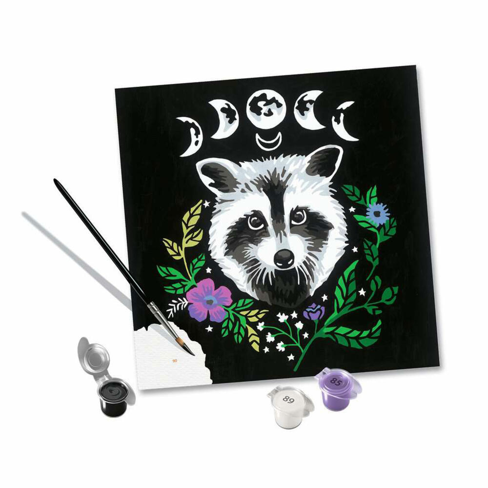 Ravensburger CreArt Pixie Cold: Racoon, Malen nach Zahlen, Malset, Malvorlage, Malen, 23509