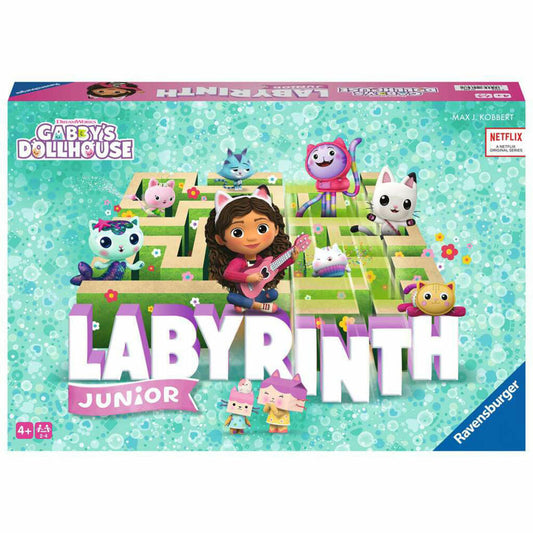 Ravensburger Gabbys Dollhouse Junior Labyrinth, Kinderspiel, Gesellschaftsspiel, Brettspiel, Kinder Spiel, 22648
