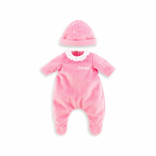 Corolle MPP Pyjama und Mütze Pink, Puppenkleidung, Puppe Kleidung, für alle 30cm Babypuppen, 9000110620