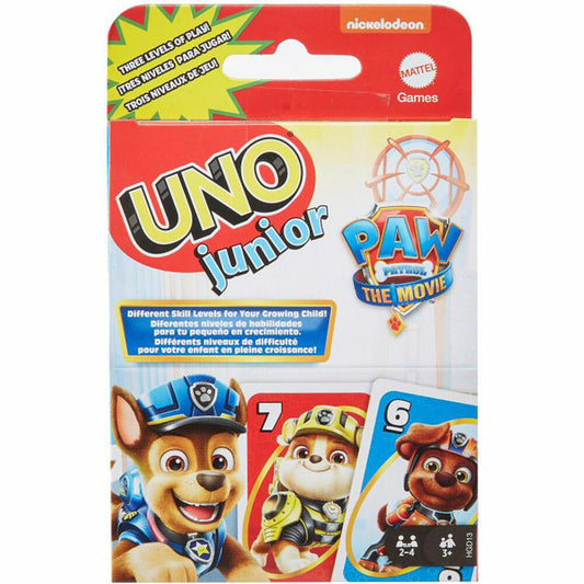 Mattel UNO Junior Paw Patrol, Kartenspiel, Kinderspiel, Familienspiel, ab 3 Jahre, HGD13