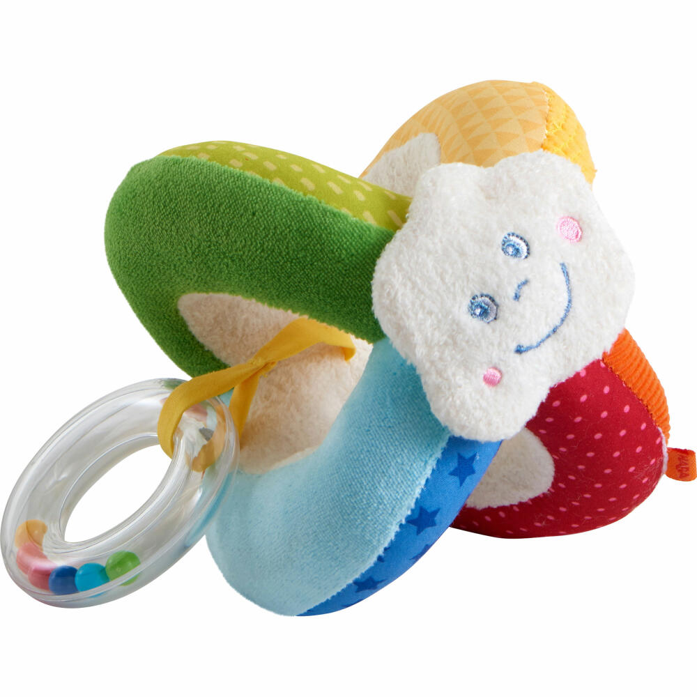 HABA Stoffball Regenbogenwelt, Kuschelball, Spielball, ABS-Kunststoff, Polyester, 15 cm, 306024