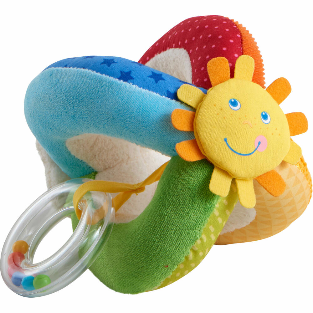 HABA Stoffball Regenbogenwelt, Kuschelball, Spielball, ABS-Kunststoff, Polyester, 15 cm, 306024