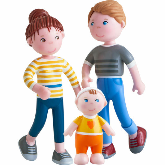 HABA Little Friends - Spielset Familie, Spielfiguren, Mama, Papa, Baby, 306145