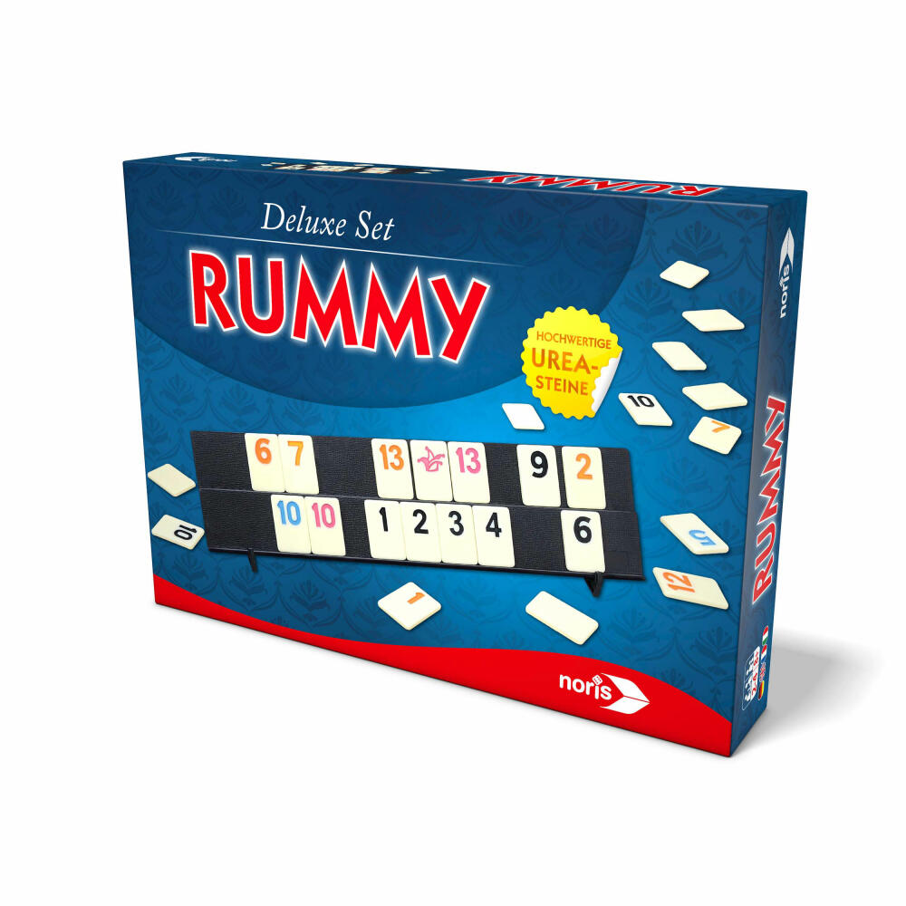 Noris Deluxe Set Rummy, Zahlenspiel, Legespiel, Zahlen, Kinder, Familien, Spiel, 606101779