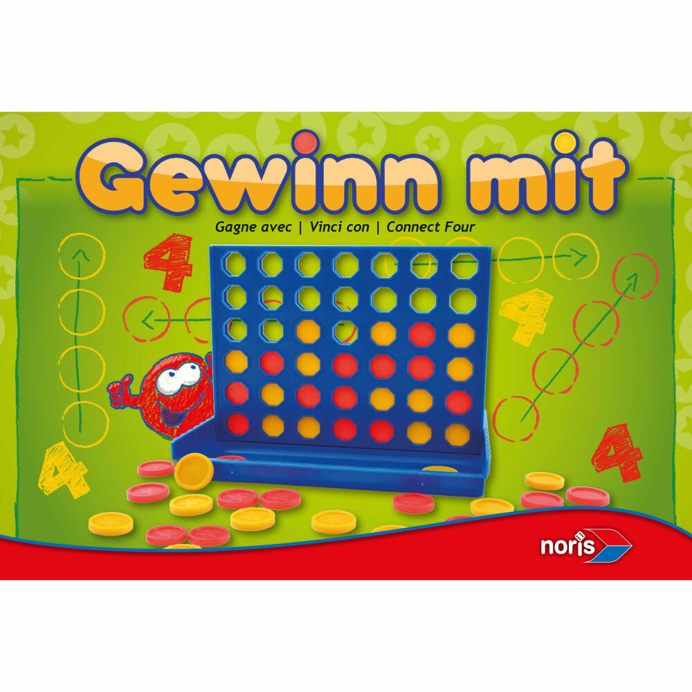 Noris Gewinn mit 4, Connect Four, Vier, Gewinnt, Strategiespiel, Kinder, Spiel, 606049104