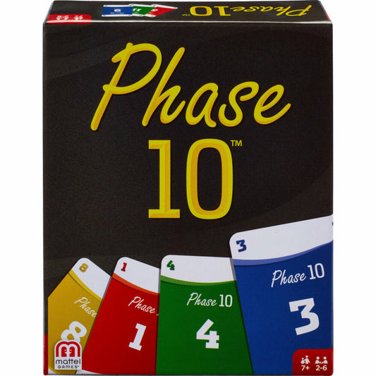 Mattel Phase 10 Kartenspiel, Gesellschaftsspiel, Familienspiel, ab 7 Jahren, FPW38