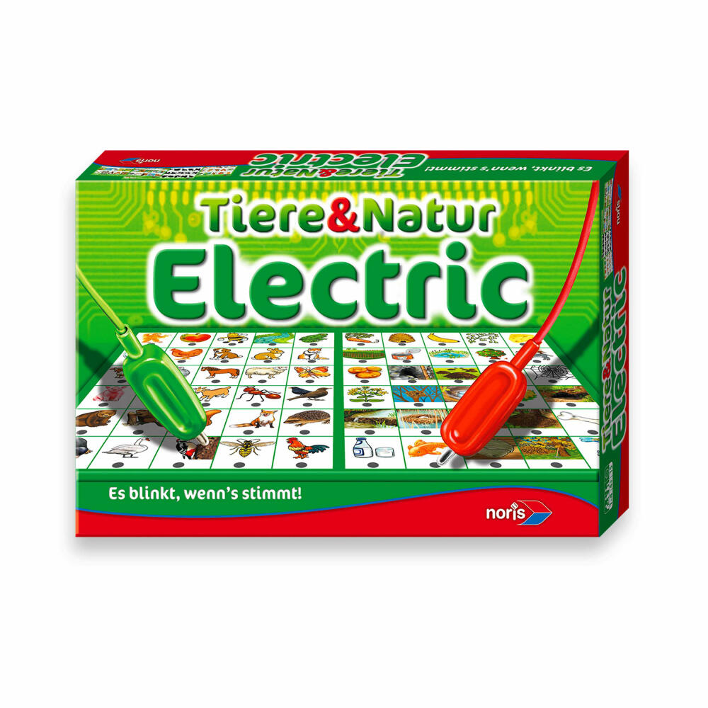 Noris Tiere und Natur Electric, Elektrisches Spielbrett, Brettspiel, Lernspiel, Kinder, Spiel, 606013722