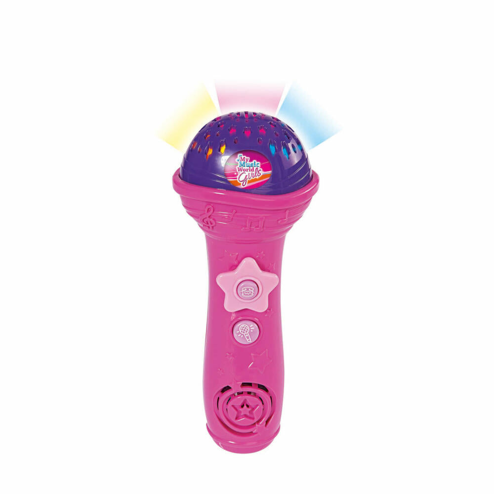 Simba My Music World Girls Shining Mikro, Mikrofon, Lichteffekte, Pink, 20 cm, 106831464