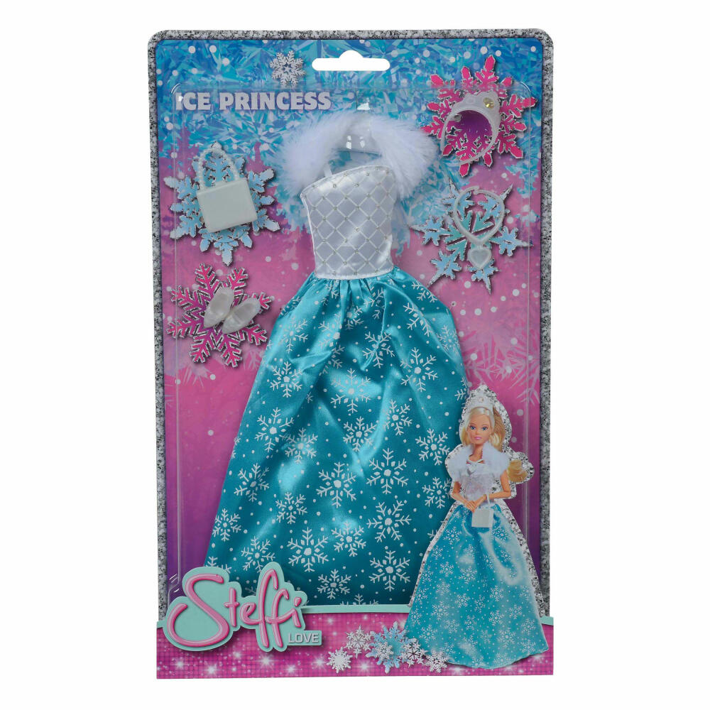 Simba Steffi Love Ice Princess Kleid, Eisprinzessin, Winter Prinzessin, Accessoires, Zubehör, für Steffi 29 cm, 105723205