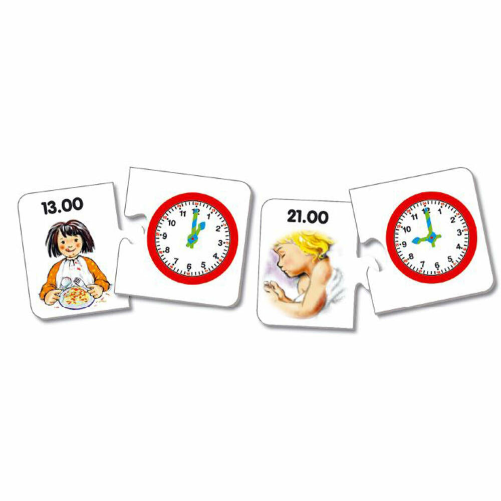 Noris Lern die Uhr, Lernspiel, Puzzle, Kartenspiel, Uhrzeit, Uhrzeiten, Kinder, Spiel, 606076152