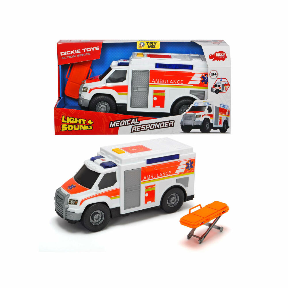 Dickie Toys Medical Responder, Krankenwagen, Notarzt, Rettungswagen, Spielzeugauto, Auto, Spielzeug, 203306002