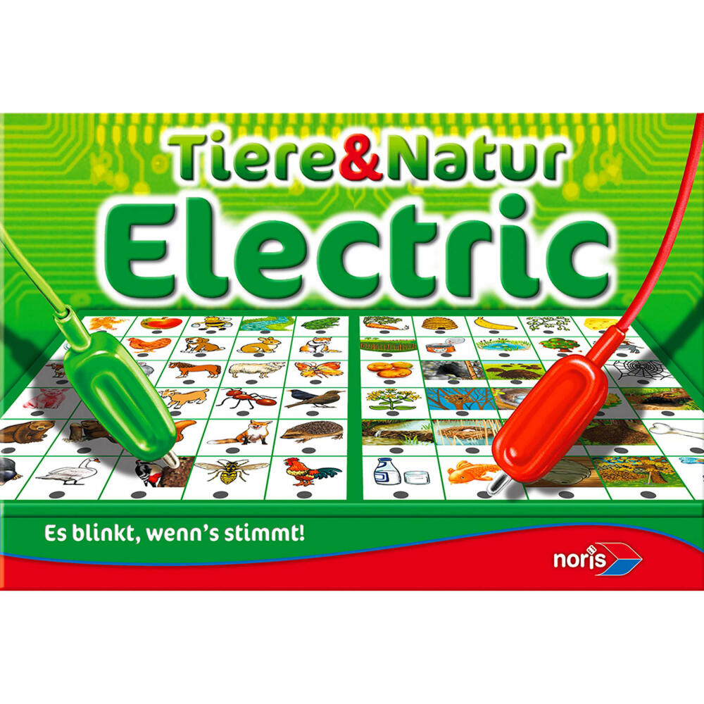 Noris Tiere und Natur Electric, Elektrisches Spielbrett, Brettspiel, Lernspiel, Kinder, Spiel, 606013722