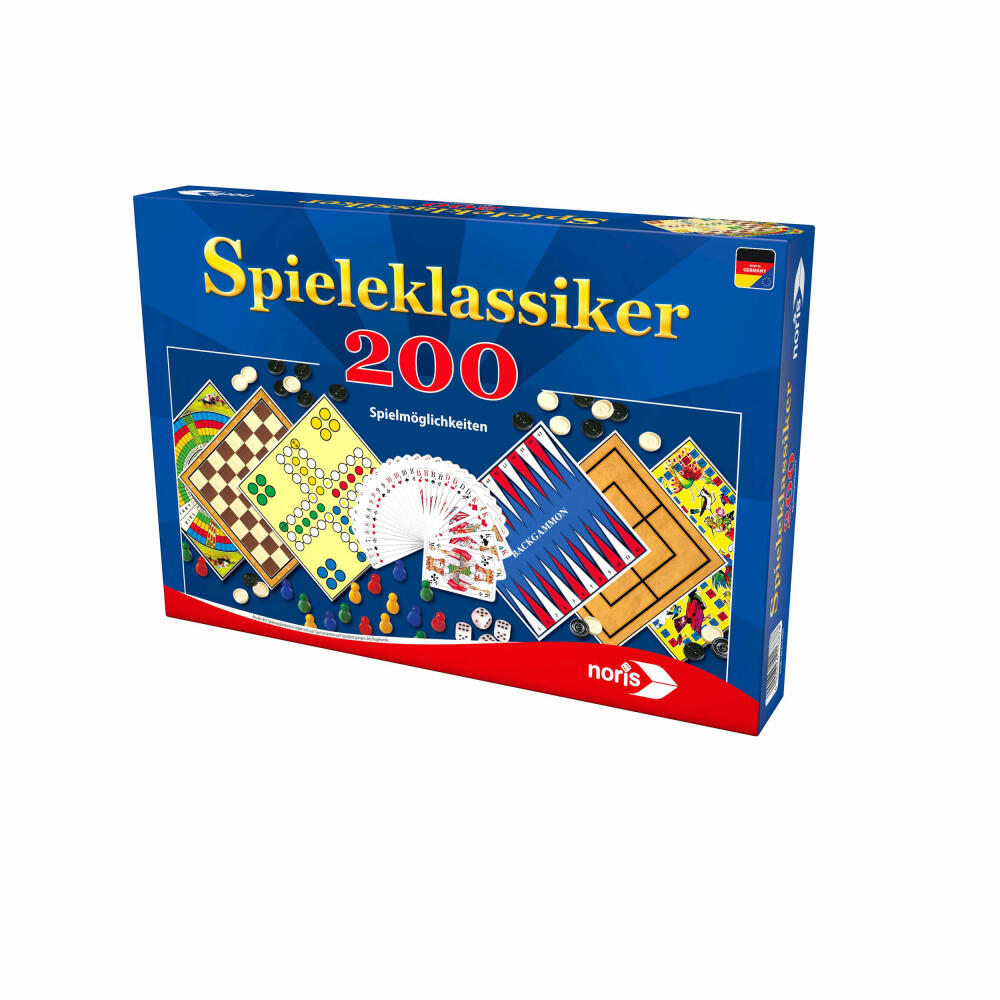 Noris Spieleklassiker, Spielesammlung, Brettspiel, Familien, Spiel, 200 Spielmöglichkeiten, 606111687