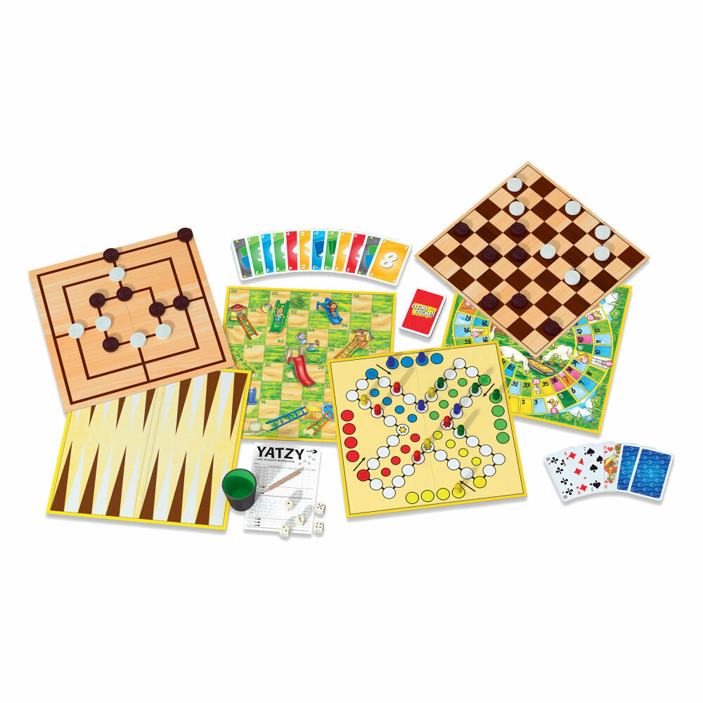 Noris Deluxe Spielesammlung, Spiele Box, Brettspiel, Kartenspiel, Würfelspiel, Spiel, 606111237