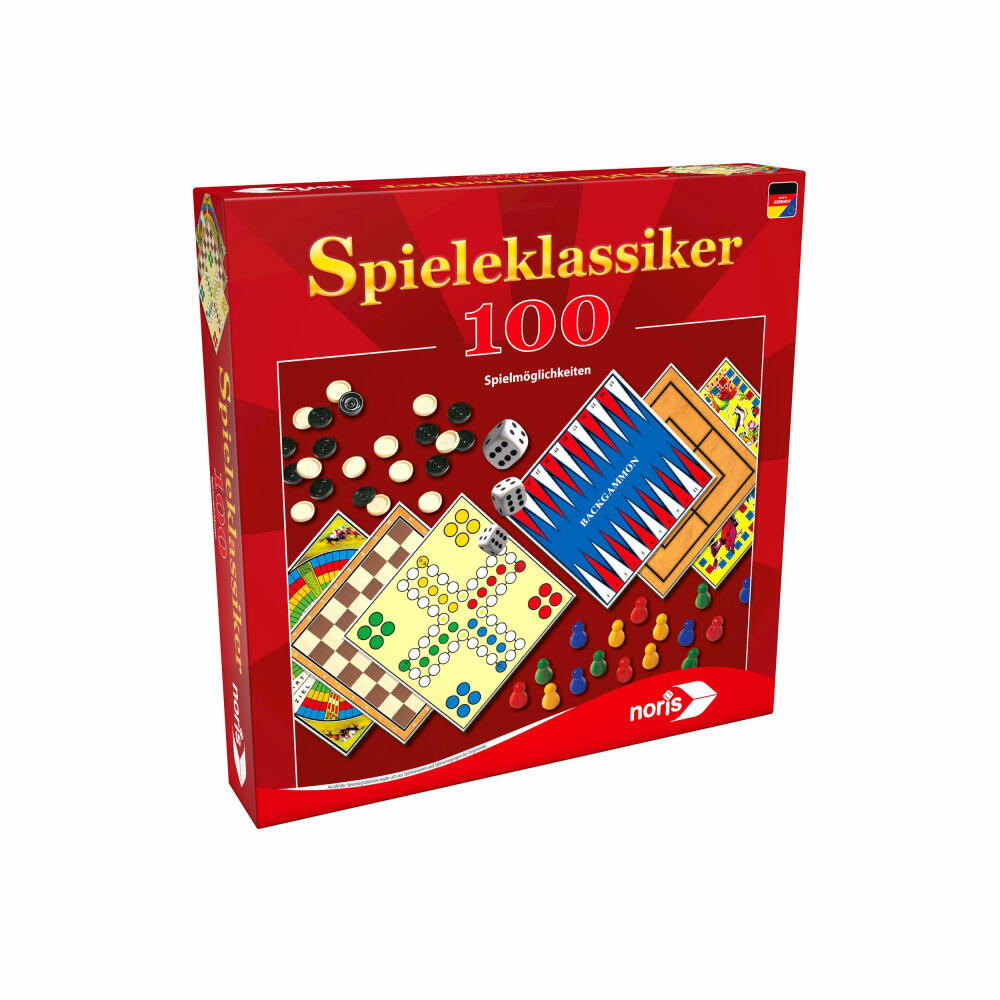 Noris Spieleklassiker, Spielesammlung, Brettspiel, Familien, Spiel, 100 Spielmöglichkeiten, 606111686