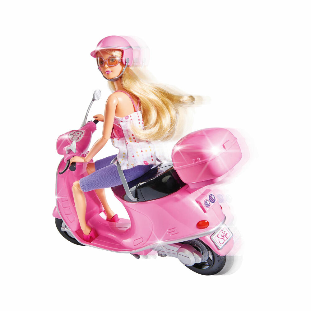 Simba Steffi Love Chic City Scooter, Roller, Mofa, mit Helmfach, Puppe, Spielzeug, 29 cm, 105730282