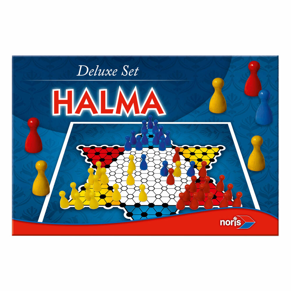 Noris Deluxe Set Halma, Strategiespiel, Brettspiel, Denkspiel, Kinder, Spiel, 606101266