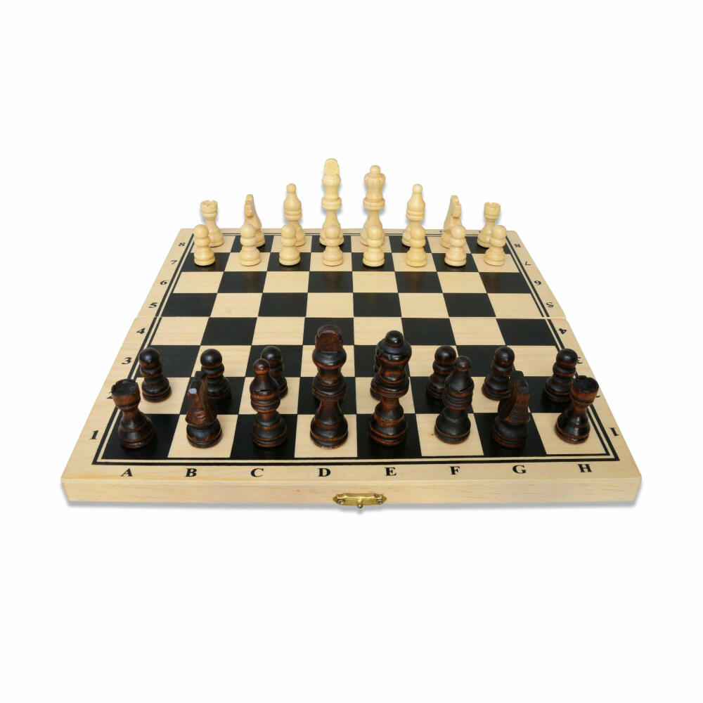 Noris Deluxe Holz Schach, Schachspiel, Schachbrett, Brettspiel, Strategiespiel, Spiel, 606108014