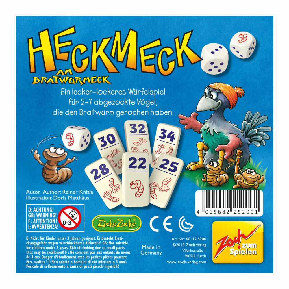 Zoch Heckmeck am Bratwurmeck, Kartenspiel, Würfelspiel, Spiel, Gesellschaftsspiel, Holz, 601125200