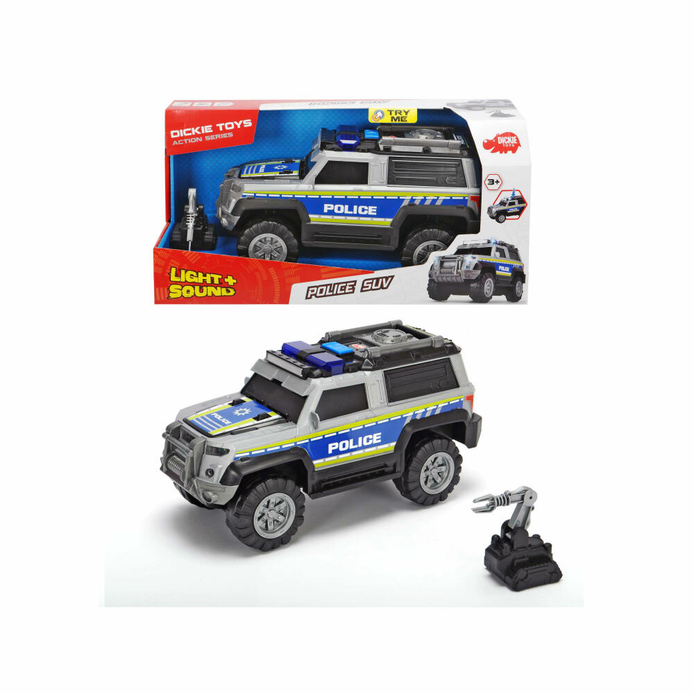 Dickie Toys Police SUV, Polizeiauto, SUV, Geländewagen, Jeep, Polizei, Auto, Spielzeug, 203306003