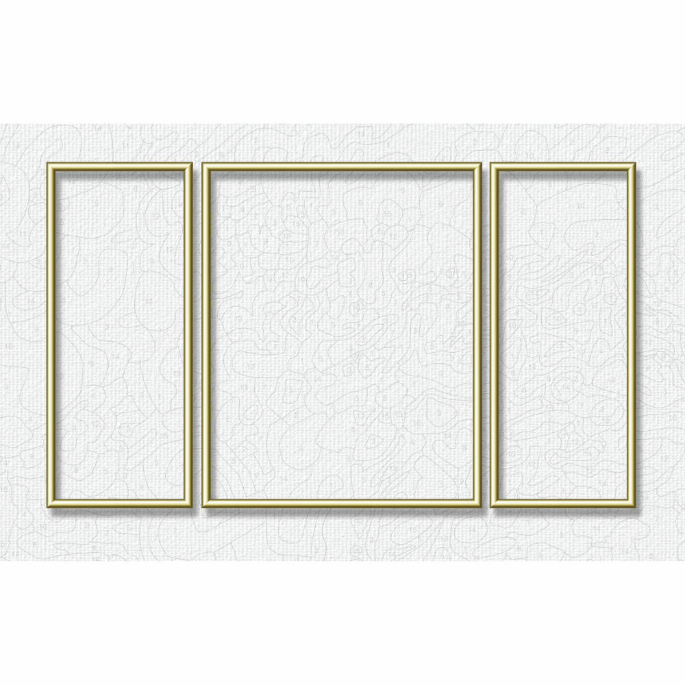 Schipper Malen nach Zahlen Alurahmen, Bilderrahmen, Triptychon, Gold, 50 x 80 cm, 3-tlg., 605140707