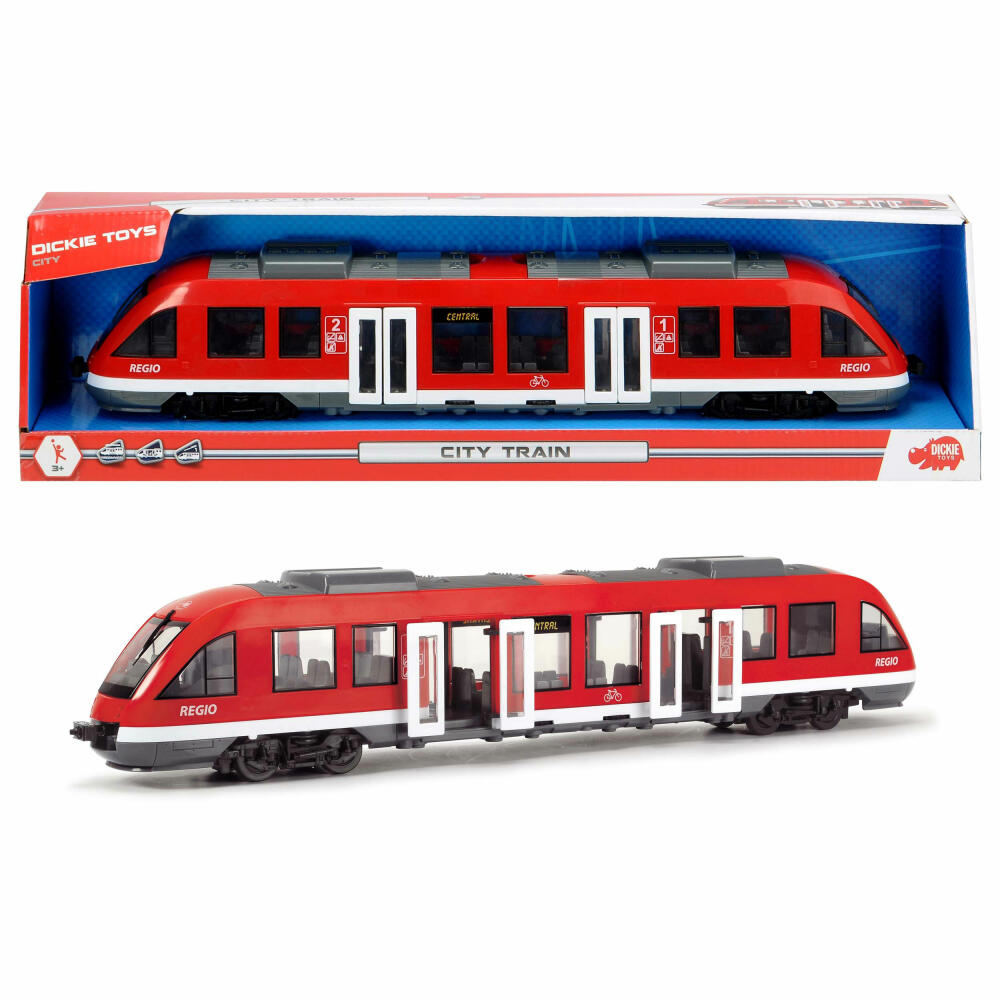 Dickie Toys City Train, Stadtbahn, Regionalbahn, Zug, Eisenbahn, Spielzeug, Modell, 1:43, 203748002