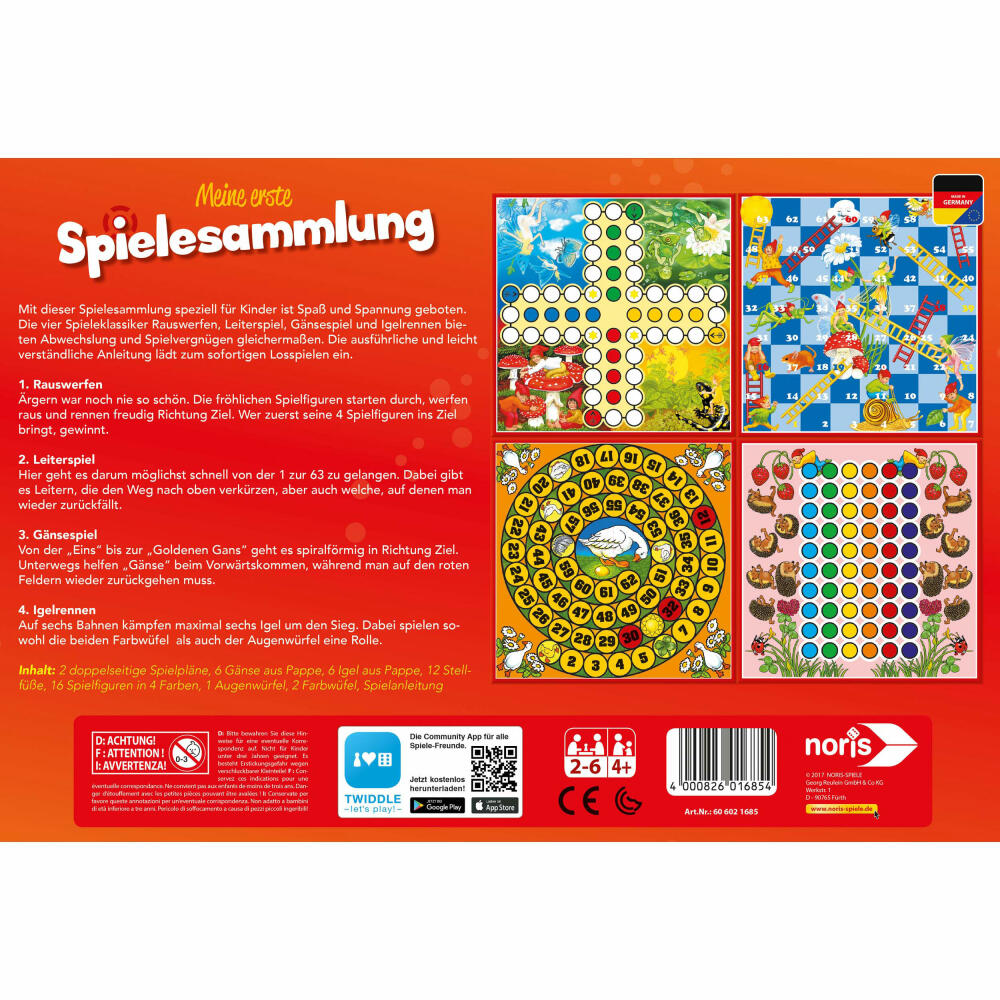 Noris Meine erste Spielesammlung, Spiele Sammlung, Brettspiel, Kinder, Familien, Spiel, 606021685