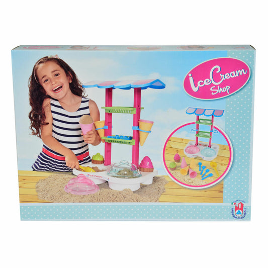 Simba Eisdiele mit Ablagefächern, Strandspielzeug, Sandkastenspielzeug, Spielzeug, Kunststoff, 52 cm, 107102532