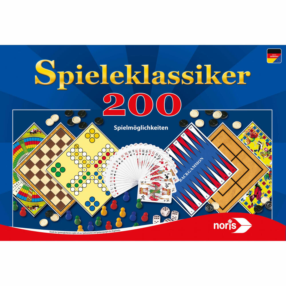 Noris Spieleklassiker, Spielesammlung, Brettspiel, Familien, Spiel, 200 Spielmöglichkeiten, 606111687