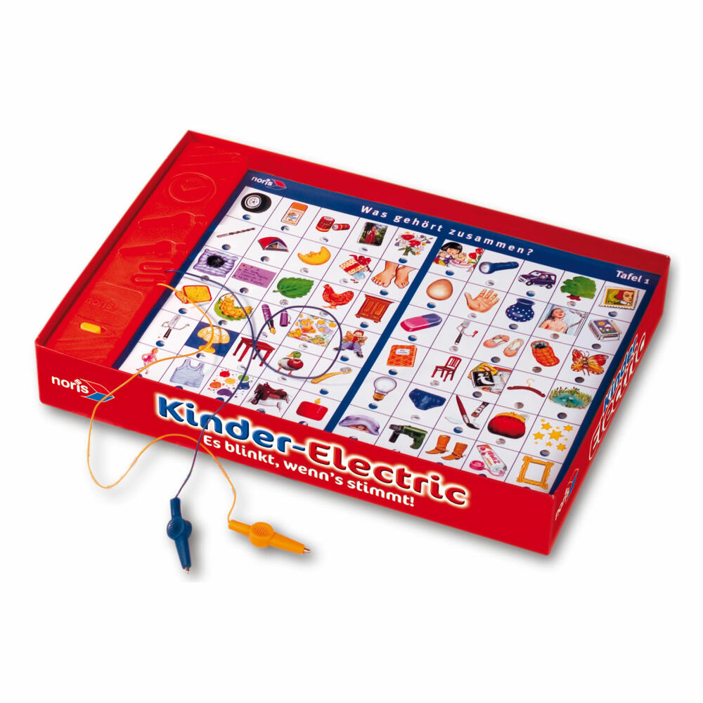 Noris Kinder Electric, Kartenspiel, Brettspiel, Spielbrett, Gesellschaftsspiel, Kunststoff, 606013702